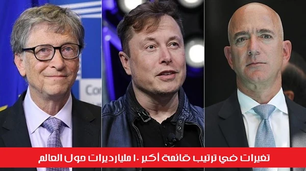 تغيرات في ترتيب قائمة أكبر 10 مليارديرات حول العالم