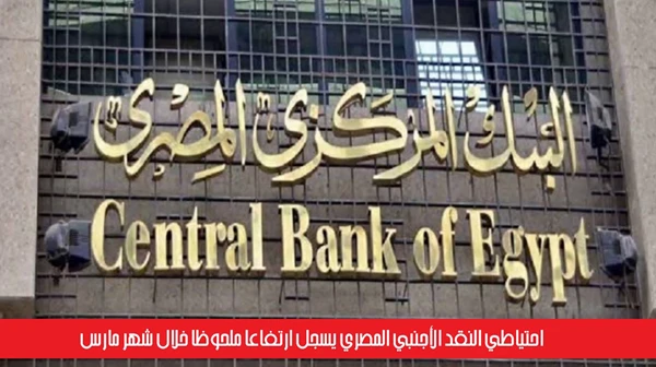 احتياطي النقد الأجنبي المصري يسجل ارتفاعاً ملحوظاً خلال شهر مارس